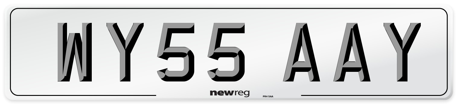 WY55 AAY Number Plate from New Reg